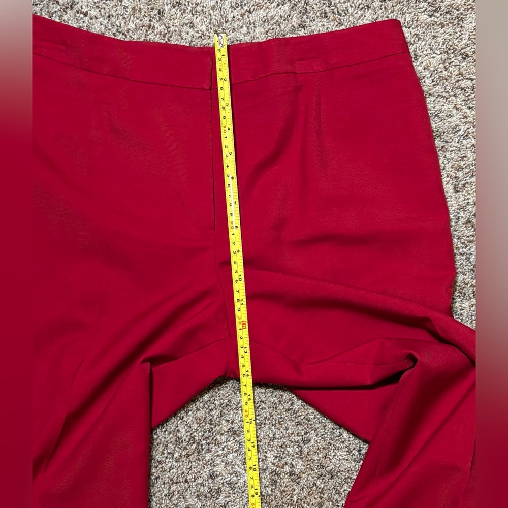 176. Kasper Vibrant Red Trousers, Size 12 - Picture 5 of 6